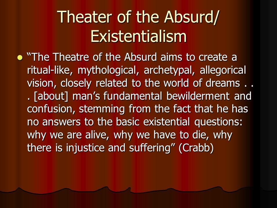 The misunderstood and philosophical category of absurd